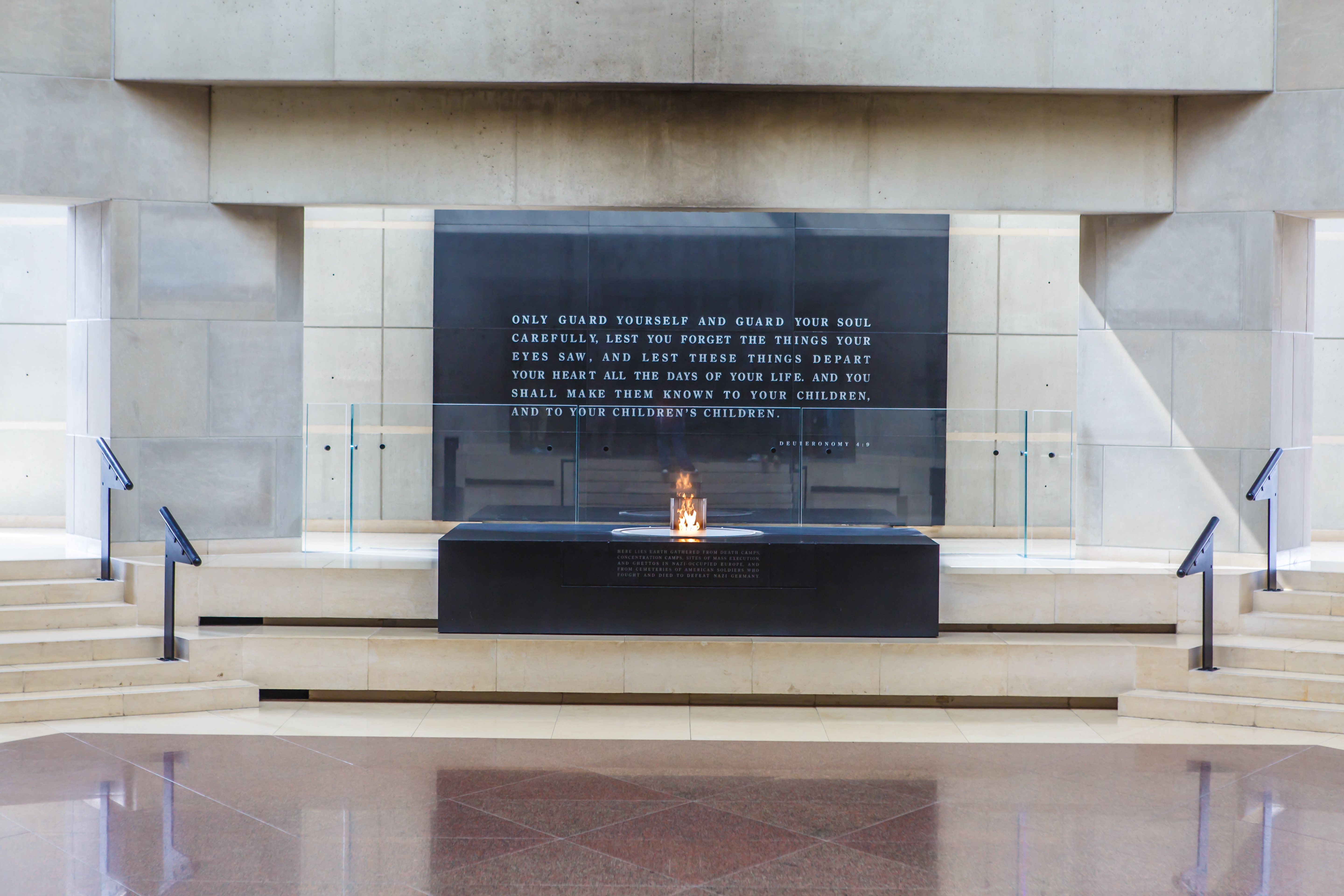 The eternal flame at the United States Holocaust Memorial Museum